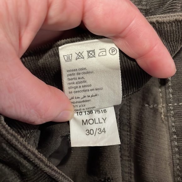Mavi Molly Corduroy Pant in Chocolate Brown Women's Sz 30/34 - Picture 7 of 7